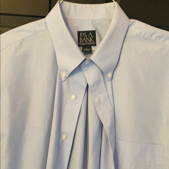 Jos. A. Banks blue shirt sleeve shirt large + - Picture 3 of 4